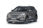 Front cintres pare-buffle avec plaque de protection - Hyundai Santa Fe (2012 -)