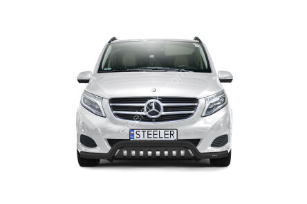 Front cintres pare-buffle avec plaque de protection NOIR - Mercedes-Benz V-Class (2014 - 2019)