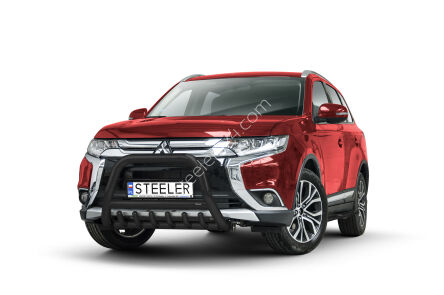 Pare-buffle avant avec grill NOIR - Mitsubishi Outlander (2015 - 2018)