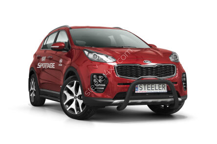 Pare-buffle avant avec barre transerversale NOIR - KIA Sportage (2015 - 2018)