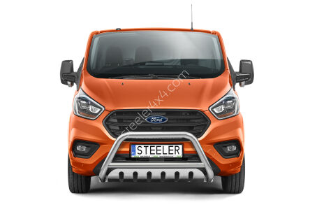 Pare-buffle avant avec plaque de protection - Ford Transit Custom (2018 - 2023)