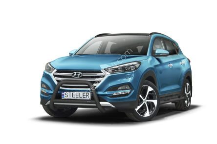 Frontschutzbügel mit Querstrebe SCHWARZ - Hyundai Tucson (2015 - 2018)