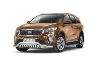 нижний передний бампер с защитой типа Б - KIA Sorento (2015 - 2018)