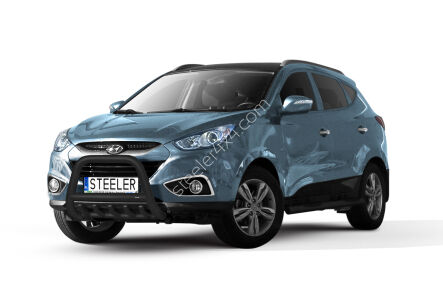 Orurowanie przednie z grillem CZARNE - Hyundai ix35 (2009 - 2015)