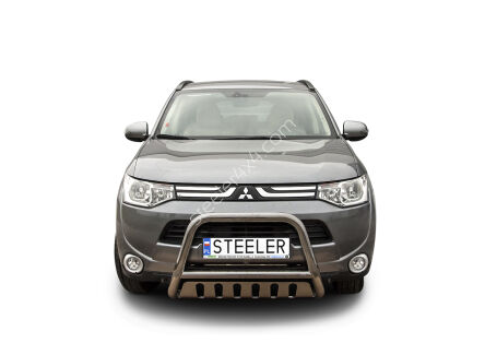 Pare-buffle avant avec plaque de protection - Mitsubishi Outlander (2012 - 2015)