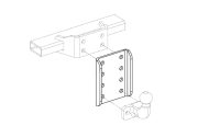 Towbar flange height reductor