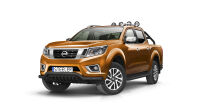 Front cintres pare-buffle avec plaque de protection NOIR - Nissan Navara (2015 -)