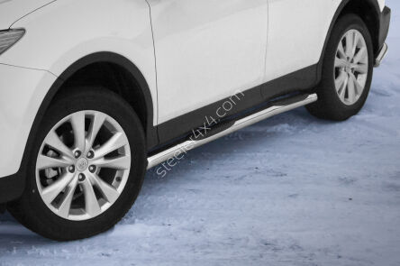 Stainless steel side bars with plastic steps - Toyota RAV4 (2013 - 2016)