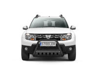 Orurowanie przednie z blachą CZARNE - Dacia Duster (2010 - 2018)