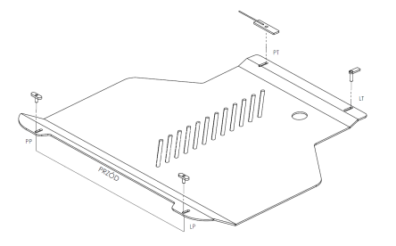 Osłona silnika i skrzyni biegów - aluminium - Ford Connect (2013 - 2018)