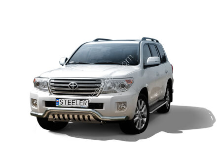 Front cintres pare-buffle avec plaque de protection - Toyota Land Cruiser V8 (2012 - 2016)