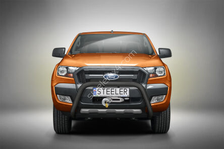 Orurowanie przednie bez poprzeczki CZARNE - Ford Ranger (2012 - 2016 - 2019)