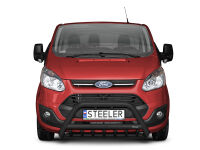 Pare-buffle avant avec grill NOIR - Ford Transit Custom (2012 - 2018)