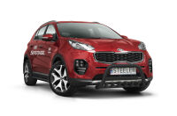 Orurowanie przednie z grillem CZARNE - KIA Sportage (2015 - 2018)