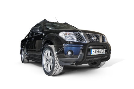 Orurowanie przednie z poprzeczką CZARNE - Nissan Navara (2005 - 2010)