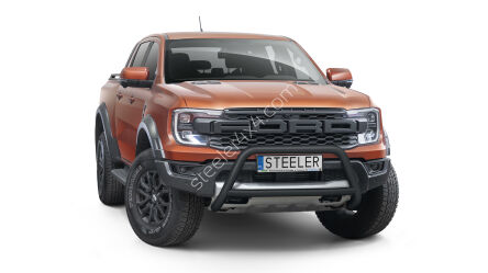 Orurowanie przednie z poprzeczką CZARNE - Ford Ranger Raptor (2023 -)