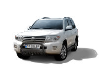 Orurowanie przednie z blachą CZARNE - Toyota Land Cruiser V8 (2012 - 2016)