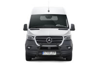 Orurowanie przednie z poprzeczką CZARNE (FWD) - Mercedes-Benz Sprinter (2018 -)