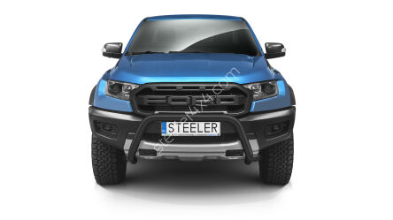 Orurowanie przednie bez poprzeczki CZARNE - Ford Ranger Raptor (2019 - 2022)