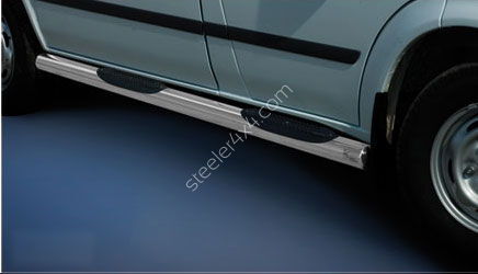 Stainless steel side bars with plastic steps - Ford Transit (2006 - 2012)