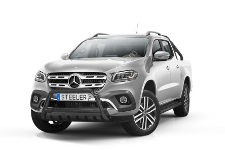 Frontschutzbügel mit Blech SCHWARZ - Mercedes-Benz X-Class (2017 -)