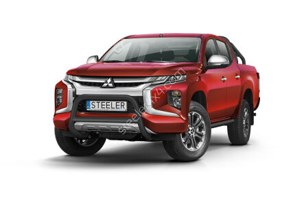 Orurowanie przednie z poprzeczką CZARNE - Mitsubishi L200 (2019 -)