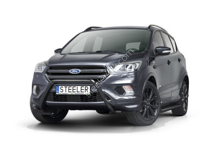 Orurowanie przednie bez poprzeczki CZARNE - Ford Kuga (2017 - 2019)