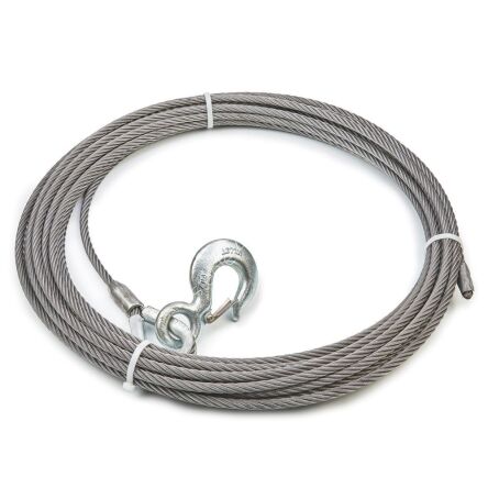 WARN EIPS Wire Winch Rope with Hook - 11,11 mm x 22,86 m, 9253 kg