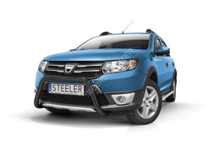 Orurowanie przednie bez poprzeczki CZARNE - Dacia Sandero Stepway (2012 - 2016)