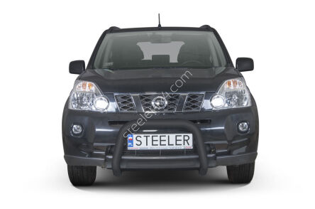 Orurowanie przednie bez poprzeczki CZARNE - Nissan X-Trail (2007 - 2010)