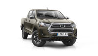 Low spoiler bar with axle-bar BLACK - Toyota Hilux (2021 -)