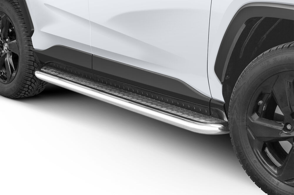 voorspelling Voornaamwoord luister Stainless steel side steps with checker plate - Toyota RAV4 (2018 -) -  steeler4x4.com - online shop