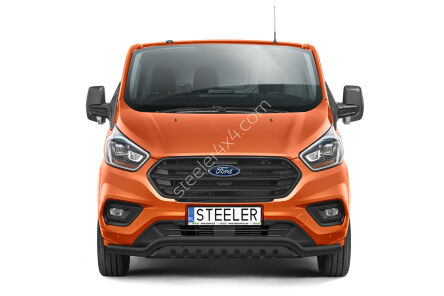 Frontschutzbügel mit Blech SCHWARZ - Ford Transit Custom (2018 - 2023)