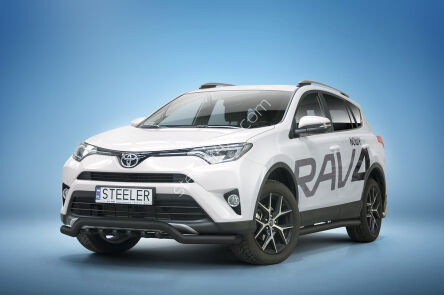 Front cintres pare-buffle avec grill NOIR - Toyota RAV4 (2016 - 2018)