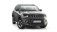 Orurowanie przednie z blachą CZARNE - Jeep Compass (2017 - 2021)