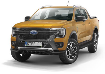 EC low spoiler bar with axle-bar BLACK - Ford Ranger (2023 -)