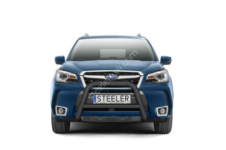 Orurowanie przednie z poprzeczką CZARNE - Subaru Forester (2013 - 2019)