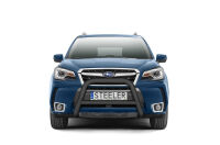 Orurowanie przednie z poprzeczką CZARNE - Subaru Forester (2013 - 2019)