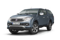 Front cintres pare-buffle avec plaque de protection NOIR - Fiat Fullback (2015 -)