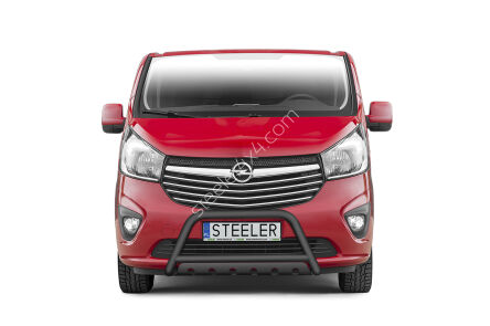 Orurowanie przednie z blachą CZARNE - Opel Vivaro (2014 - 2019)