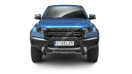 Orurowanie przednie z poprzeczką CZARNE - Ford Ranger Raptor (2019 - 2022)