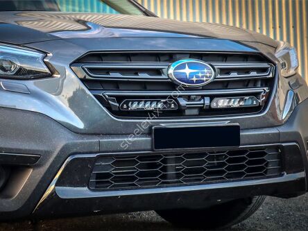 Zestaw dwóch lamp LAZER Linear 6 Elite z systemem montażu w fabrycznym grillu - Subaru Outback (2021 -)