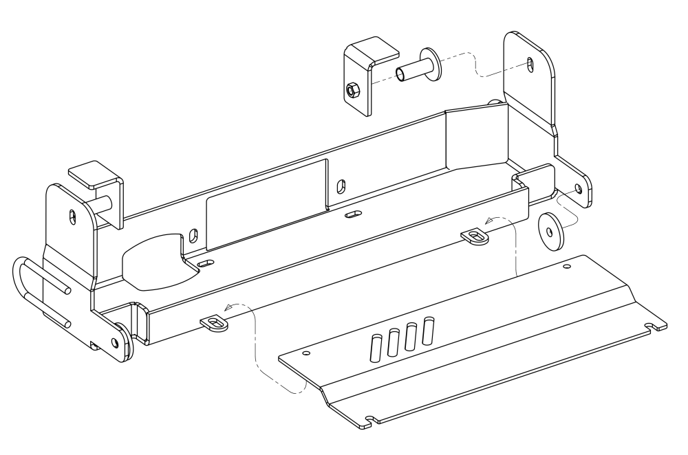 Hidden winch mounting plate - Mitsubishi L200 (2015 - 2018 ...