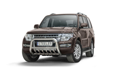 Pare-buffle avant avec grill - Mitsubishi Pajero (2007 - 2015)