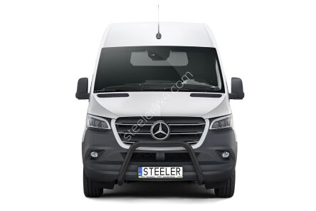 Orurowanie przednie bez poprzeczki CZARNE - Mercedes-Benz Sprinter (2018 -)