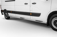 пороги из нержавеющей стали с пластиковыми вставками L2 - Renault Master (2019 -)