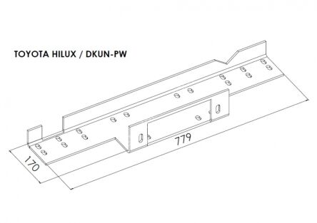 Support de treuil - Toyota Hilux (2005 - 2011 - 2015)