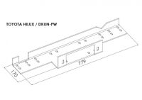 Hidden winch mounting plate - Toyota Hilux (2005 - 2011 - 2015)