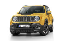 Orurowanie przednie z blachą CZARNE - Jeep Renegade (2014 - 2018)