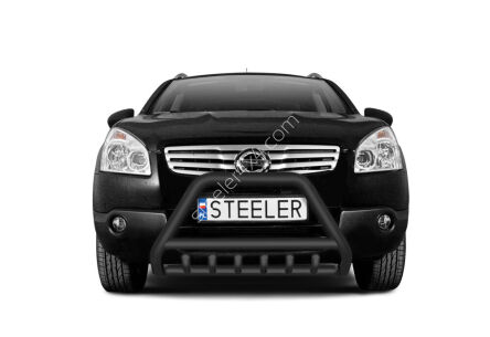 Pare-buffle avant avec grill NOIR - Nissan Qashqai (2007 - 2010)